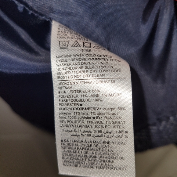 Old Navy Lightweight Button Up Pea Coat- Size Med in Blue - Picture 5 of 5